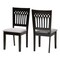Baxton Studio Genesis Modern Grey Fabric and Dark Brown Finished Wood 2-Piece Dining Chair Set 230-2PC-13190-ZORO - alternate 1